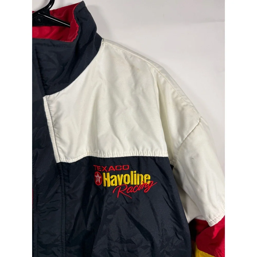 Vintage Holloway Texaco Havoline Racing Jacket Mens Large Colorblock Windbreaker